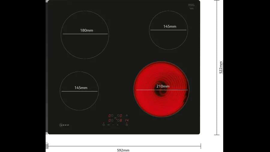 N 50 Electric hob - Morgans Kitchens & Bedrooms